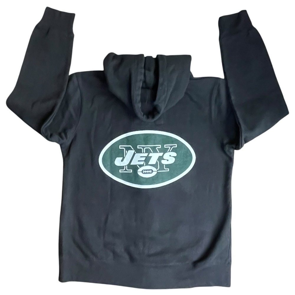 New York Jets Football Team Full Zip Hoodie Sweatshirt Womens Medium Black NFL - Picture 9 of 14